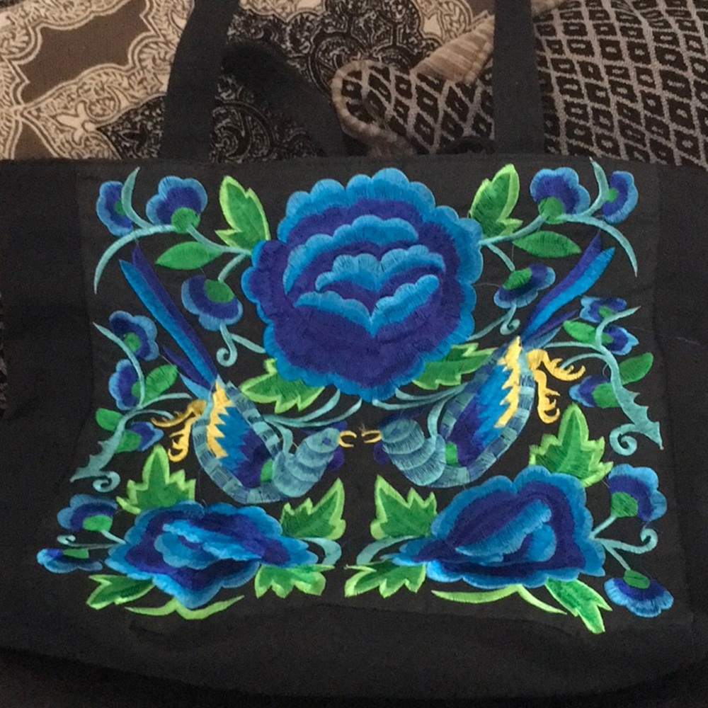 Hand made embroidery tote